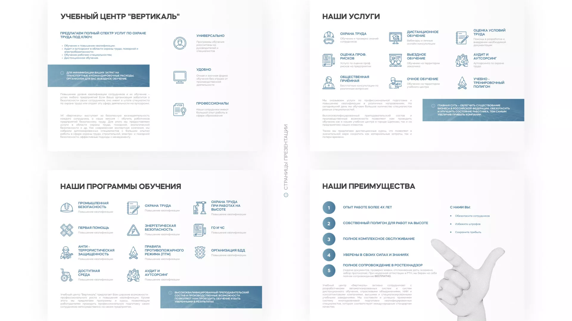 Разработка презентации для учебного центра «Вертикаль» в Гаджиево